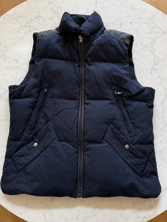 Banana Republic Other - Banana Republic Mens Navy Wool Blend Down Puffer Vest L 800 Fill